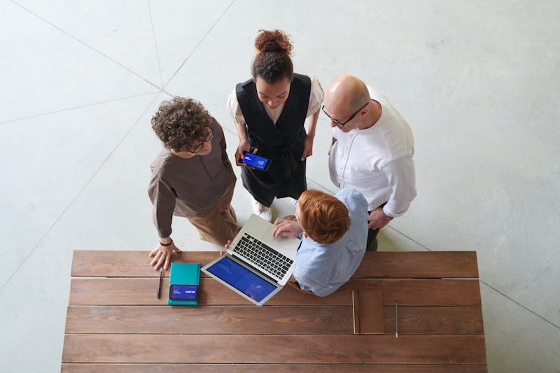 Business team analyzing enterprise AI adoption data