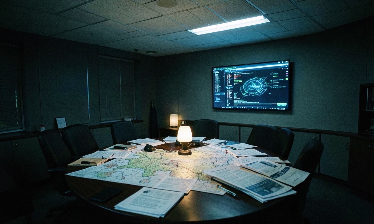 Government building with AI interface overlay, symbolizing the intersection of defense strategy and AI safety