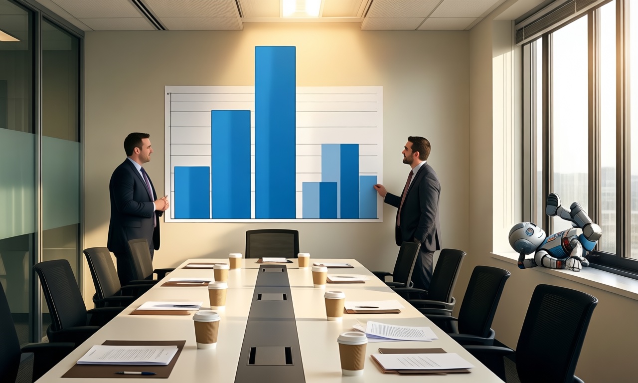Recruiters in a bright office reviewing hiring charts on a wall, one woman pointing at rising numbers, warm natural light, documentary style