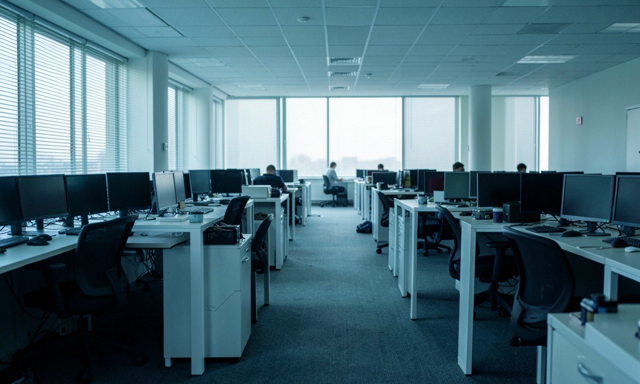 Professional silhouettes walking different career paths diverging at a crossroads