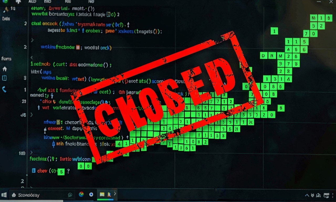 GitHub contribution graph showing thousands of community contributions to Gemini CLI, with a red 'closed' stamp over it