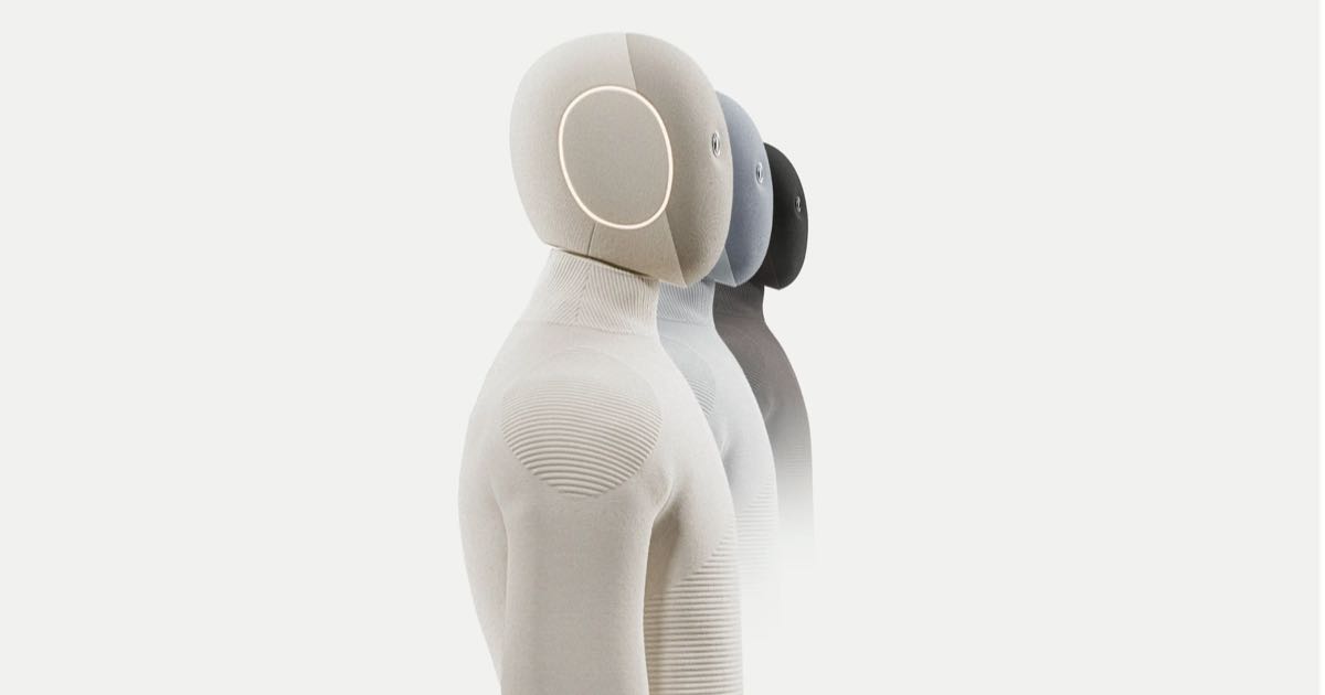 1X Technologies' NEO humanoid home robots in three colour variants