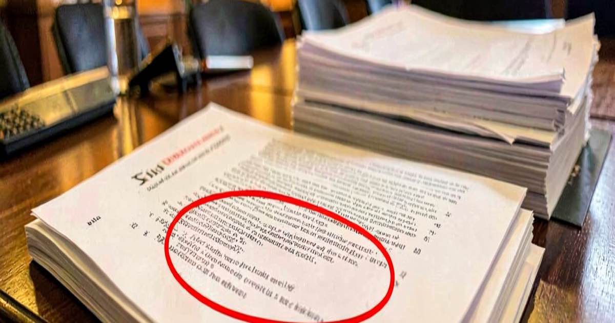 A stack of academic papers on a conference table, one paper marked with a red circle around a fabricated citation in the bibliography